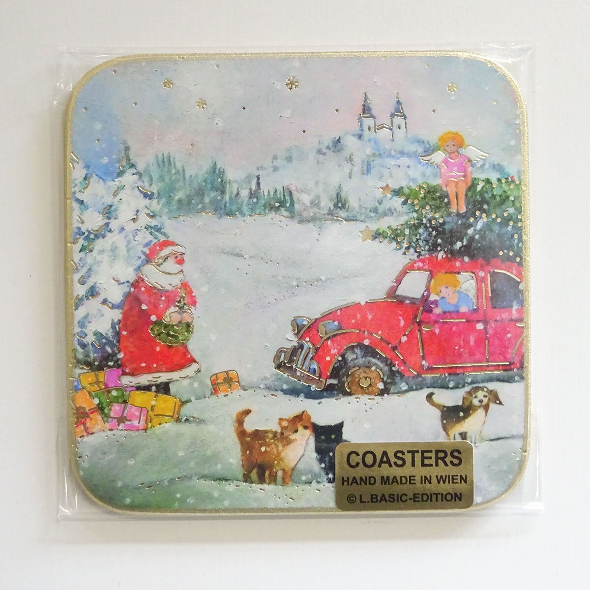 クリスマス コースター C-2543 クリスマスマーケット ヨーロッパの