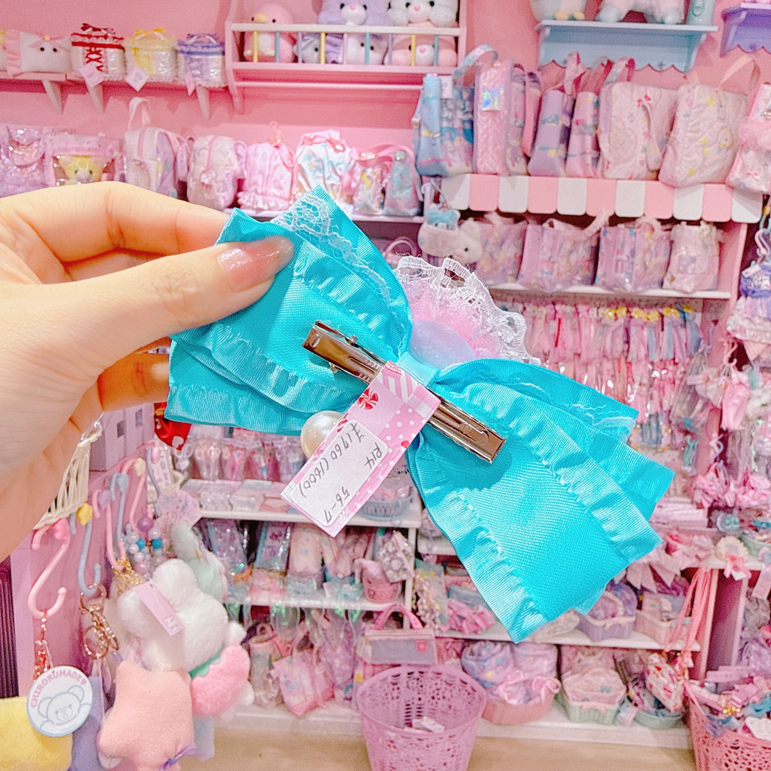 【R14】56-7チュールリボンヘアクリップ