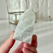 ブルーグレーカルサイトタワー*天然石ポイント*天然石インテリア*置き物*T37