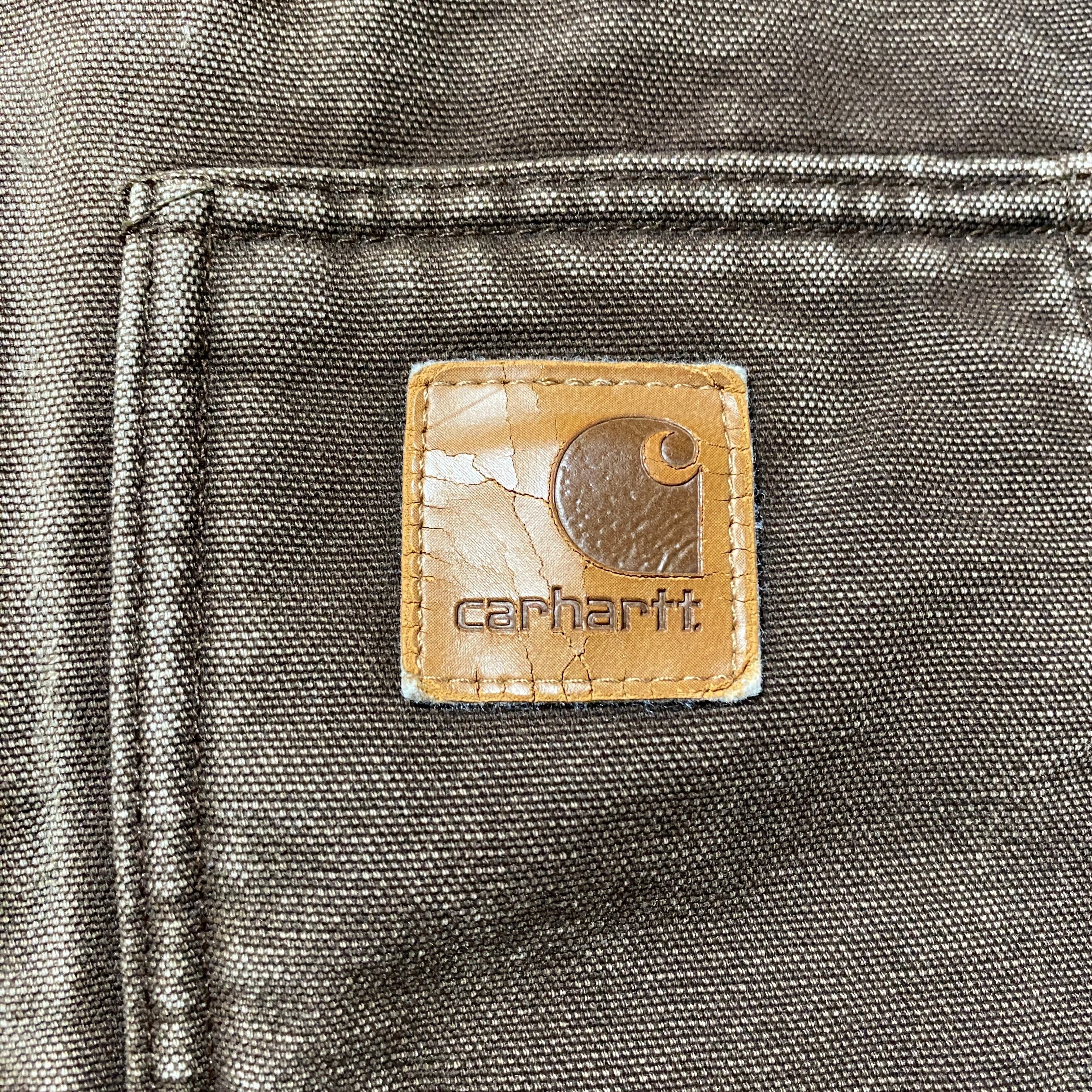 USA製 カーハート トラディショナルコート 3XL ブラウン レザーロゴパッチ Carhartt/Duck Traditional Coat(カーハート トラディショナルコート