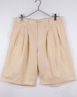 【Caka act2】“Dead Stock” “GOOCH” Vintage Wide Linen Shorts
