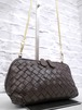 ◆BOTTEGA VENETA ボッテガヴェネタ イントレチャート クロスボディ レザー ショルダー ミニ バッグ ポーチ ポシェット 焦茶◆ 希少モデル