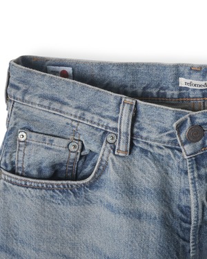 refomed "FRESH MAN DENIM WIDE PANTS 〔USED〕"