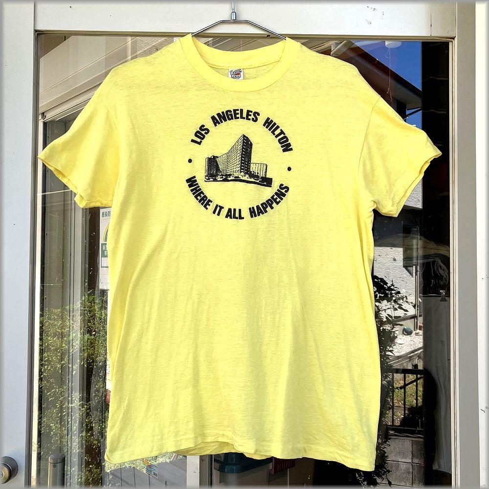 ☆HILTON HOTEL ヒルトンホテル ビンテージ 70s USA製 Tシャツ size L