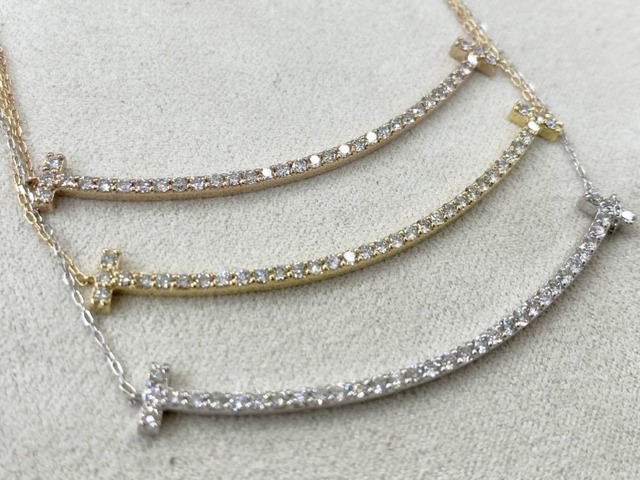 K18WG/YG/PG 0.5ct ダイヤペンダントネックレス