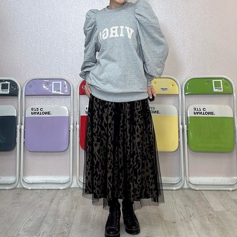 ショルダーギャザー裏毛プルオーバー