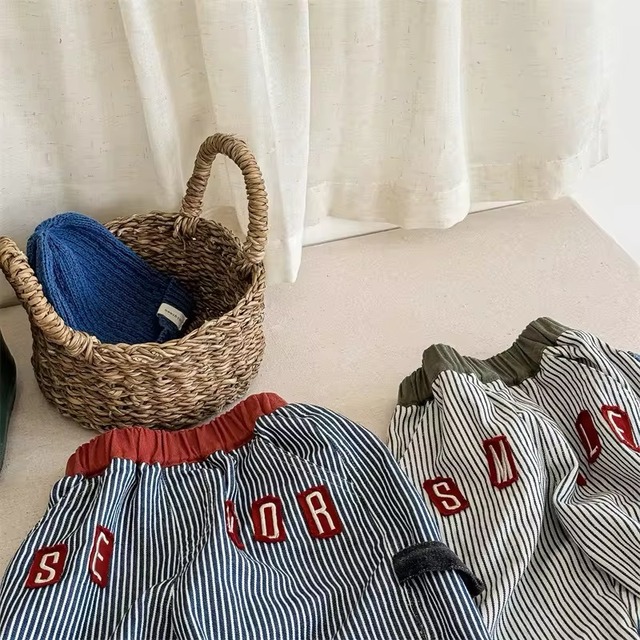 【取寄】ダボっとシルエットがたまらないストライプパンツ