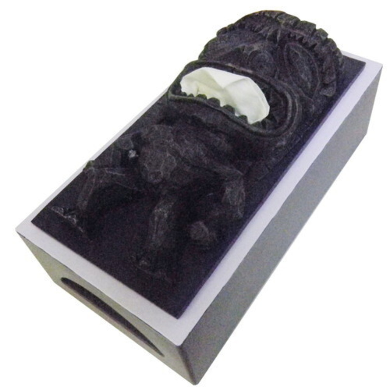 おもしろティッシュケース　フェイス「TIKI　ダーカー」 Fun Tissue Case Tiki Black　ティキティッシュケース　トータリーヒロ - 2