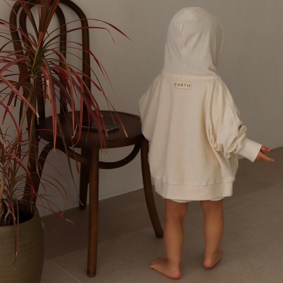 ロンパース・カバーオール EARTH THE ARCHIVE Baby Sweatsuit /Ecru 2 Baby Sweatsuit [EARTH THE ARCHIVE] – anoko.