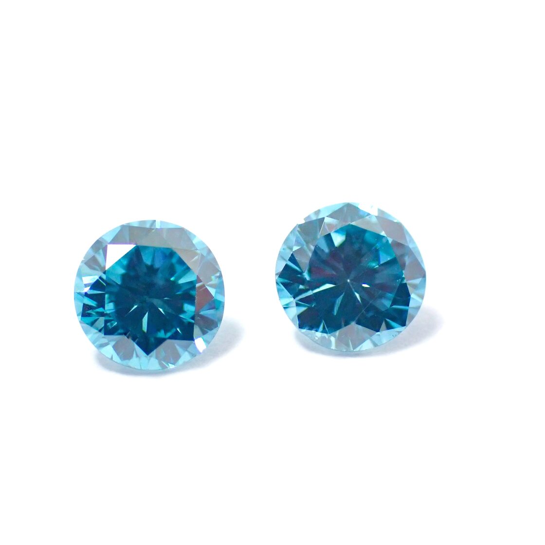 レア】 Fancy Deep Green Blue 0.366ct 0.368ct ファンシー ディープ 