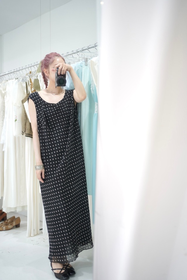 dot long dress