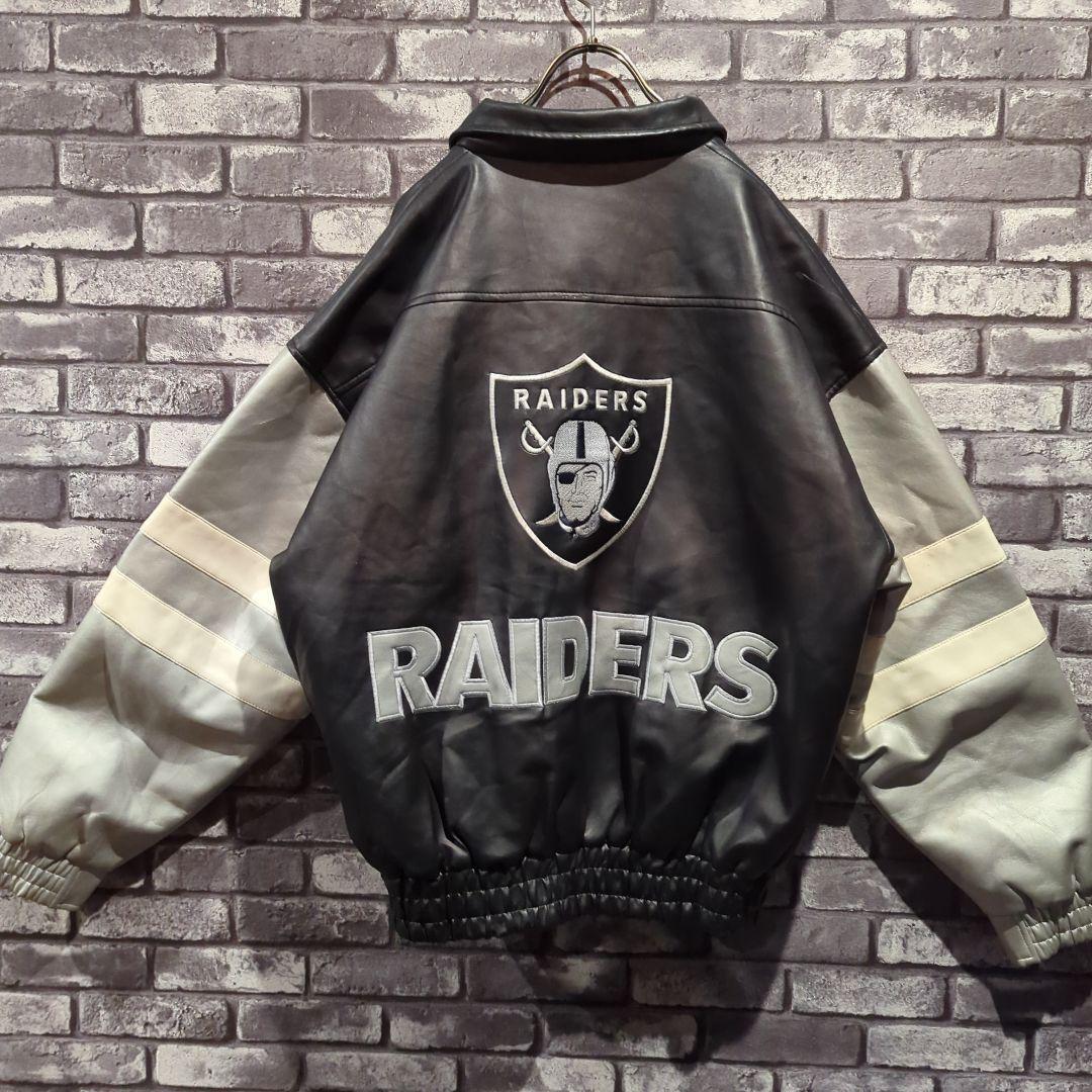 NFL/RAIDERS レイダース オールレザー ジャケット スタジャン | 古着屋