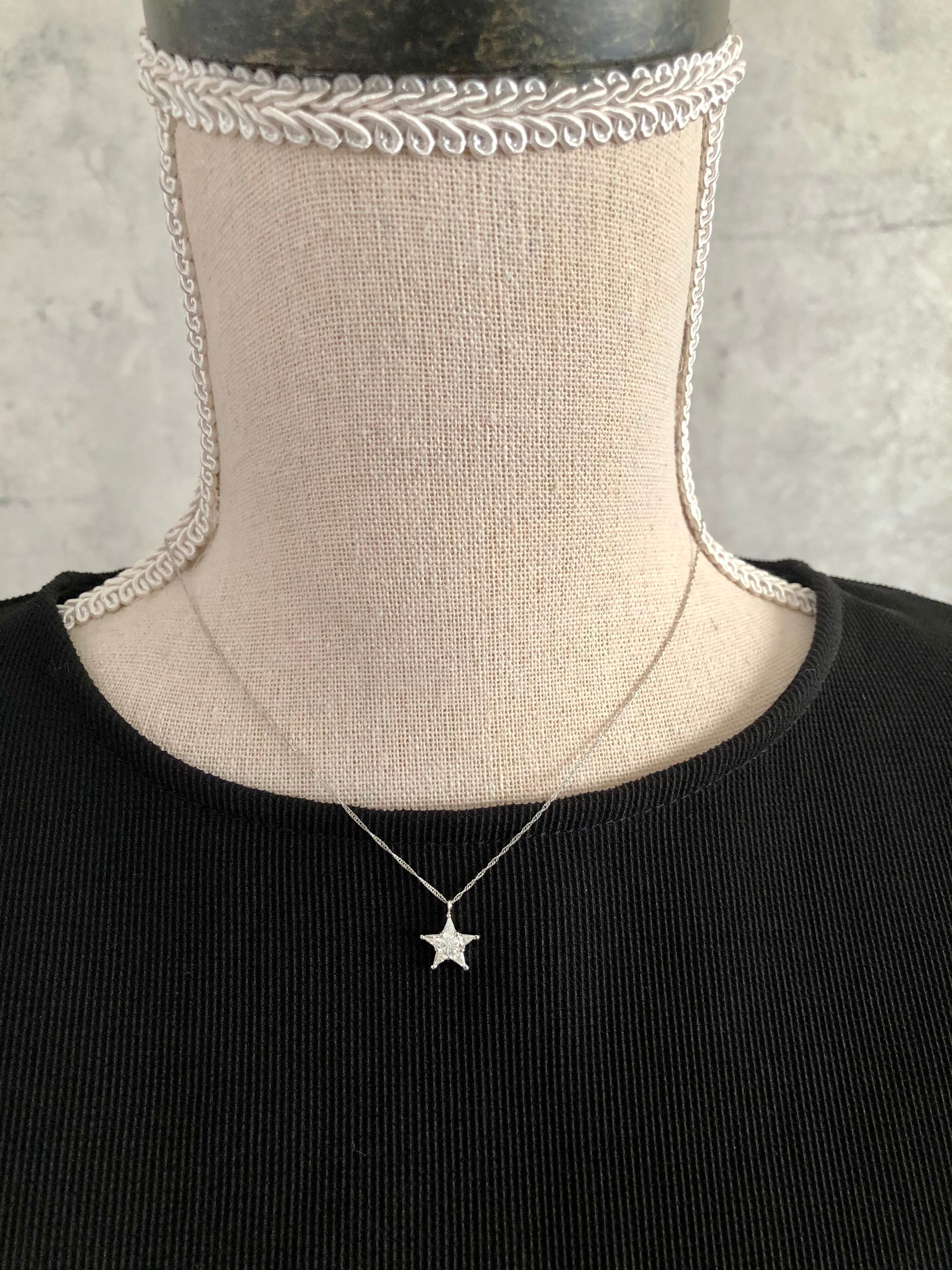 ファイヴスターダイヤモンド ペンダント 0.38ct プラチナ チェカ ファイヴスターダイヤモンド ペンダント 0.38ct プラチナ チェカ