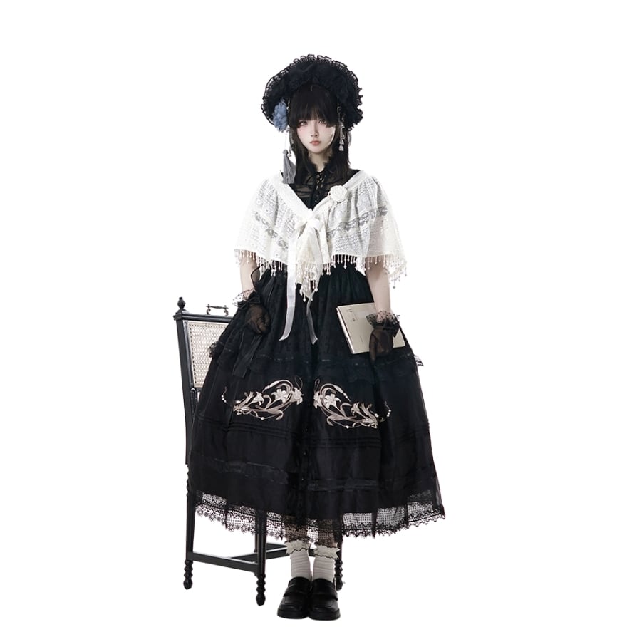 中華ロリータ JSK 着物風×花柄 クラシカル 撮影会向け｜WithU
