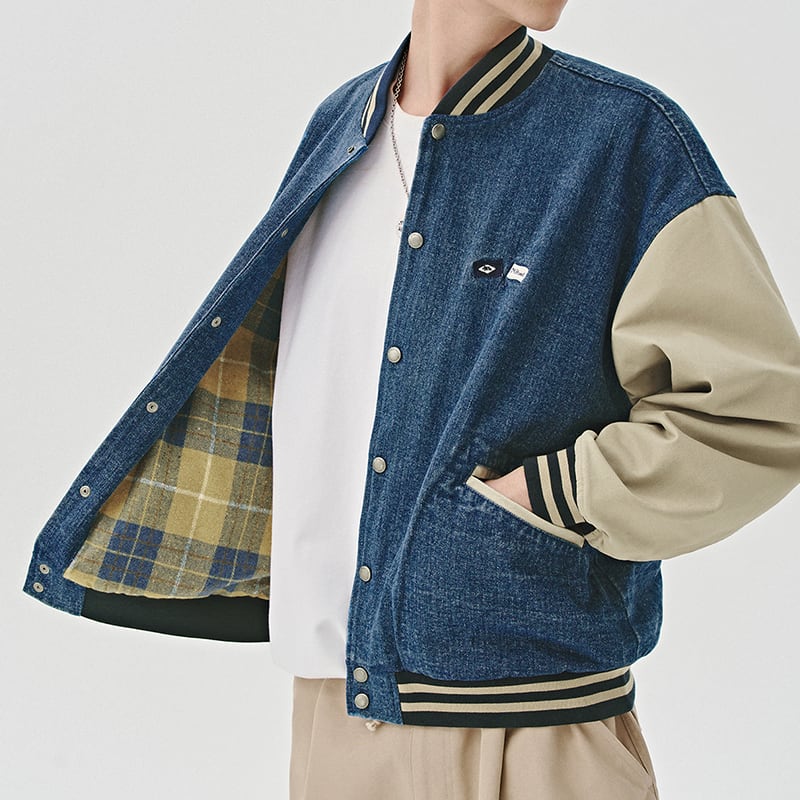 アメリカンレトロバイカラースタジアムジャケット 00008