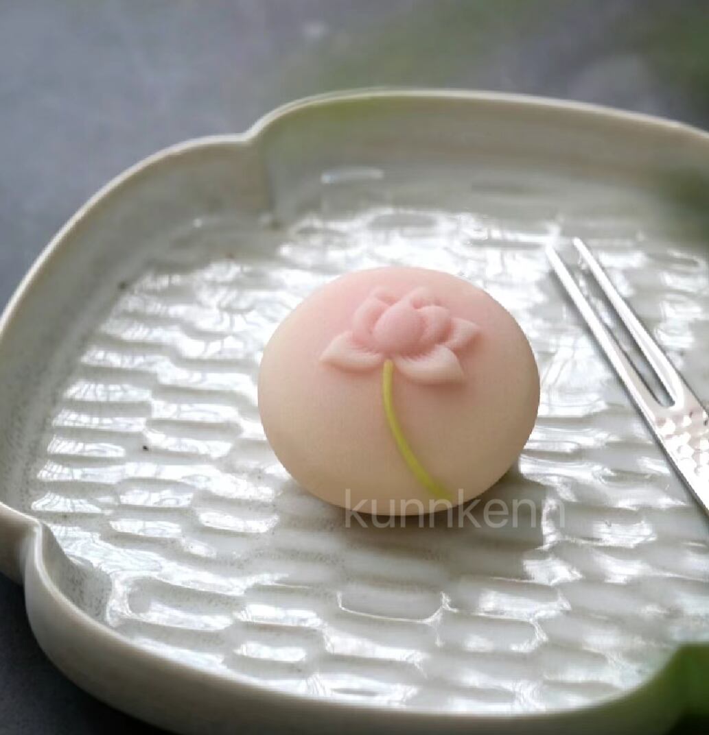 KUNNKENN 蓮の花木型 蓮の葉菓子木型 蓮華 練り切り 上生菓子木型