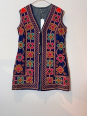 1970's ベロア刺繍ベスト