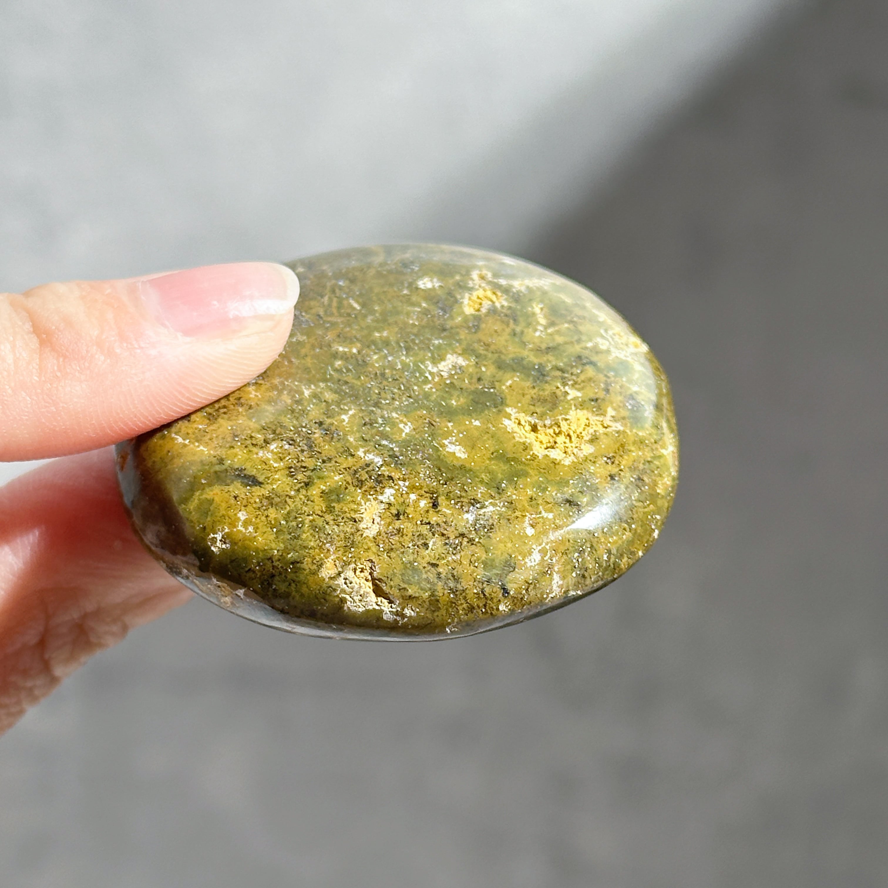 オーシャンジャスパー パームストーン61◇ Ocean Jasper ◇天然石