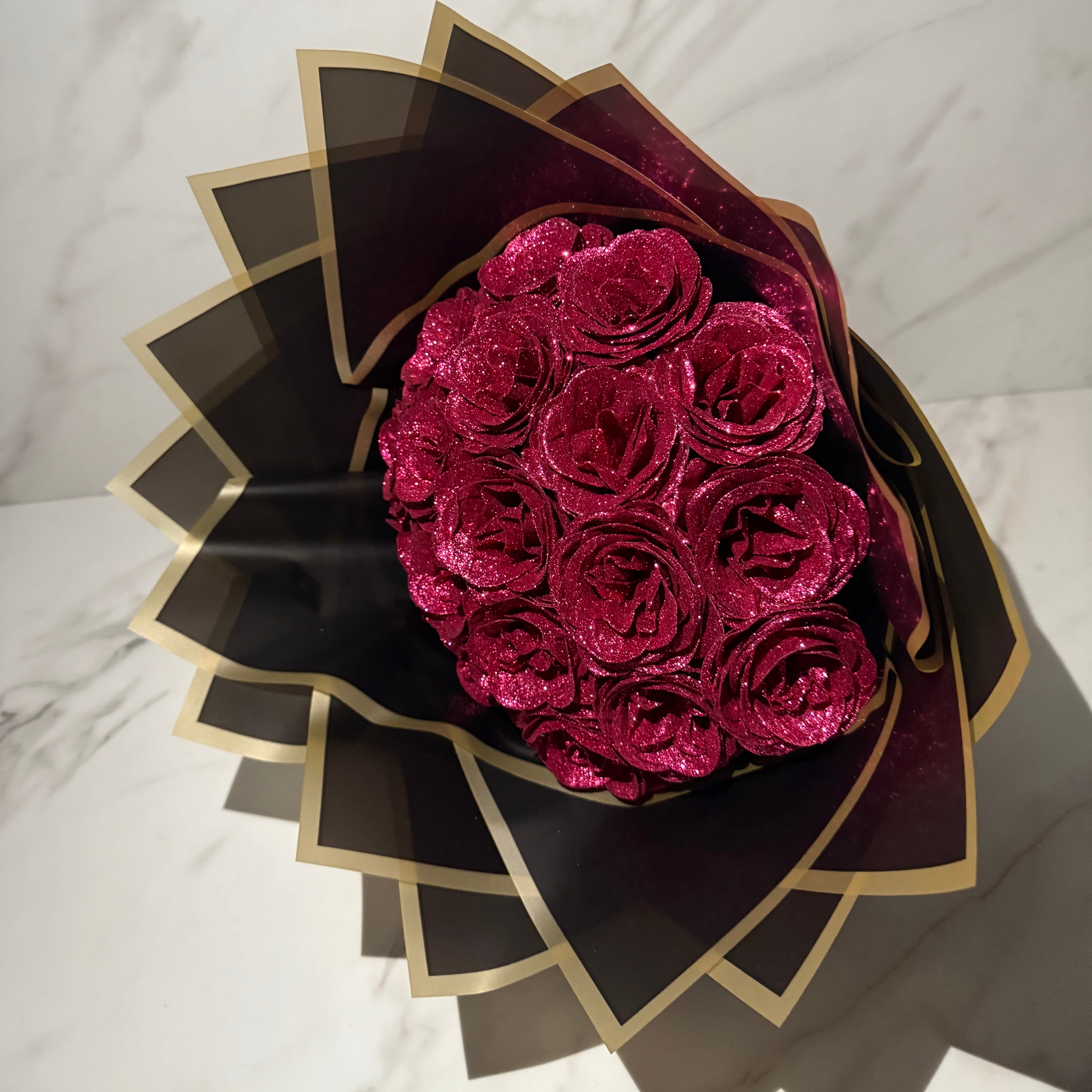 ROSE PINK/ローズピンク】Glitter roes bouquet ブーケ 花束18本