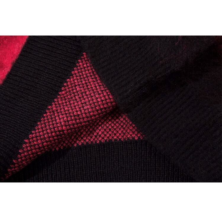 ★GRADIENT STRIPE MOHAIR ROUND NECK SWEATER　　　A0831