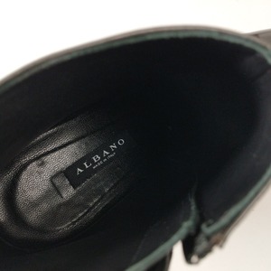 イタリア製 ALBANO レザーシューズ　エナメルショートブーツ
