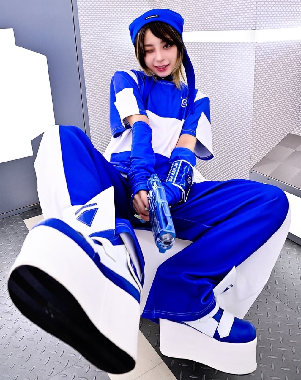 Short sleeve topgear:Flights【BLUE】 /AIKA ELECTRONICS