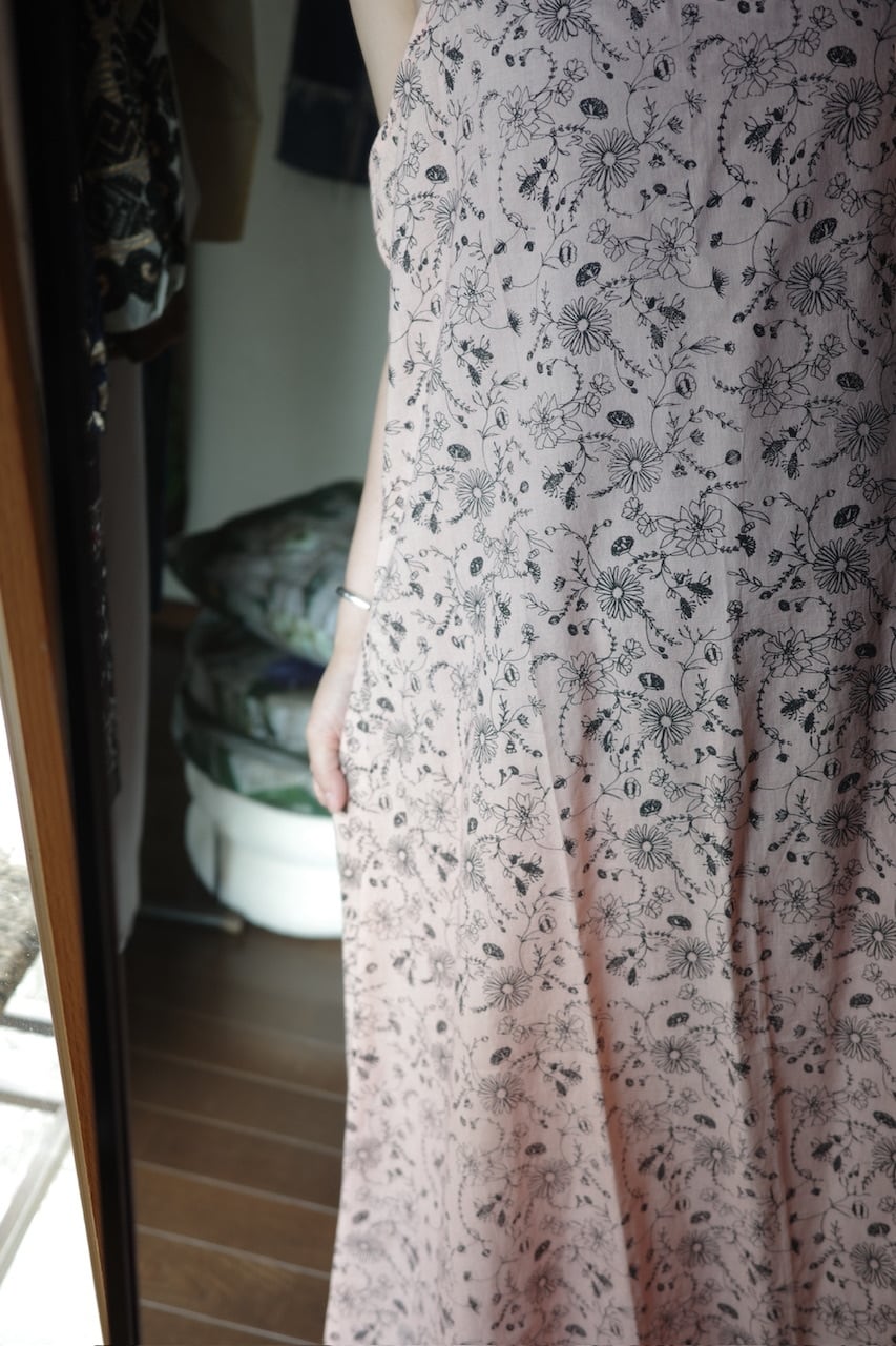 AHMEV Snowdrop Smocking Dress + Slip PINK | physis (ピュシス)