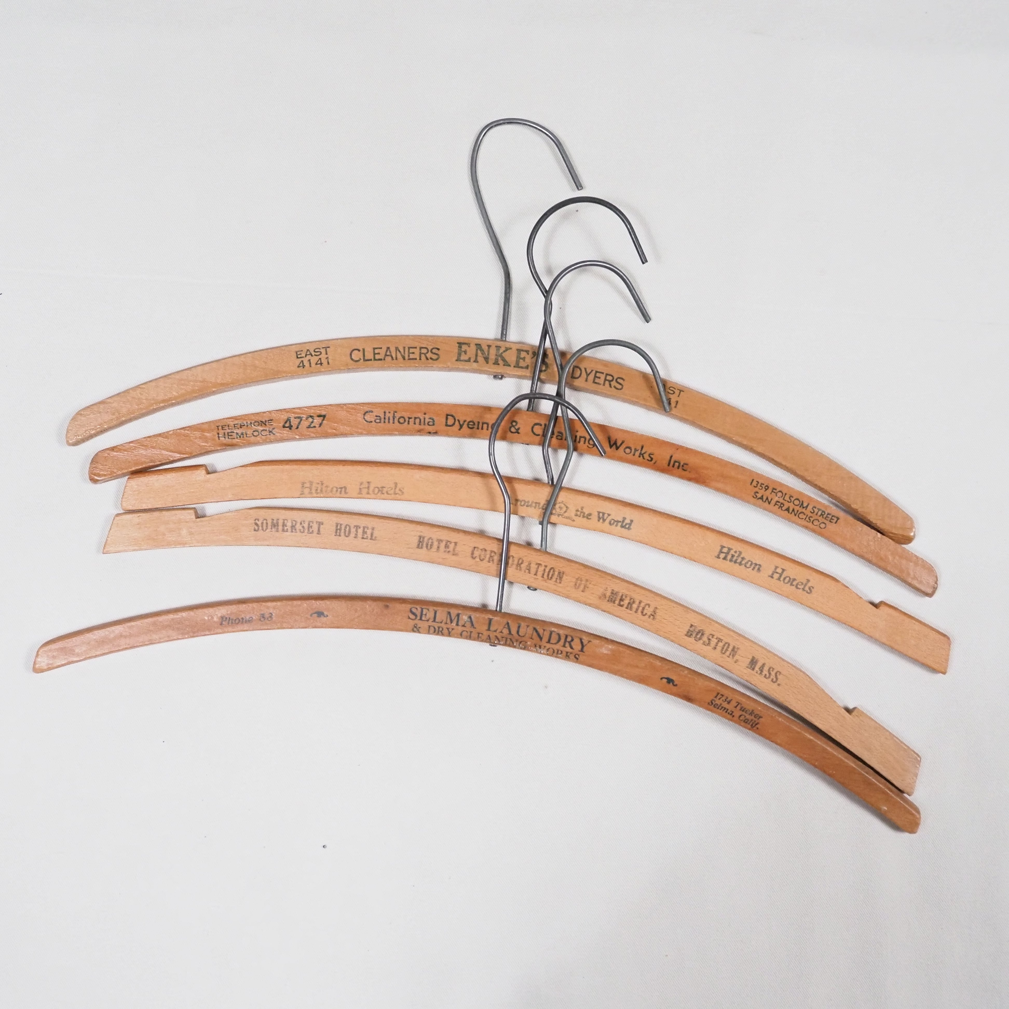 Lot5 Vintage Advertising Wood Hanger 50s 60s ビンテージ ハンガー