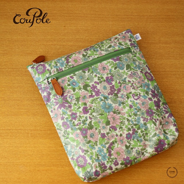 ［ネコポスOK］ CouPole( クーポール ) LIBERTY W Zip セレクトポーチ L ( EMILY )【 3連ポーチ ファスナー シンプル スクエア 】