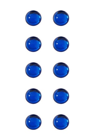 【数量限り】クラッセ クリスタルパーツ ラインストーン ビーズ 半球 円型 15mm 青 10個入 手作り素材 DIY アイドル系 コスプレ 衣装装飾