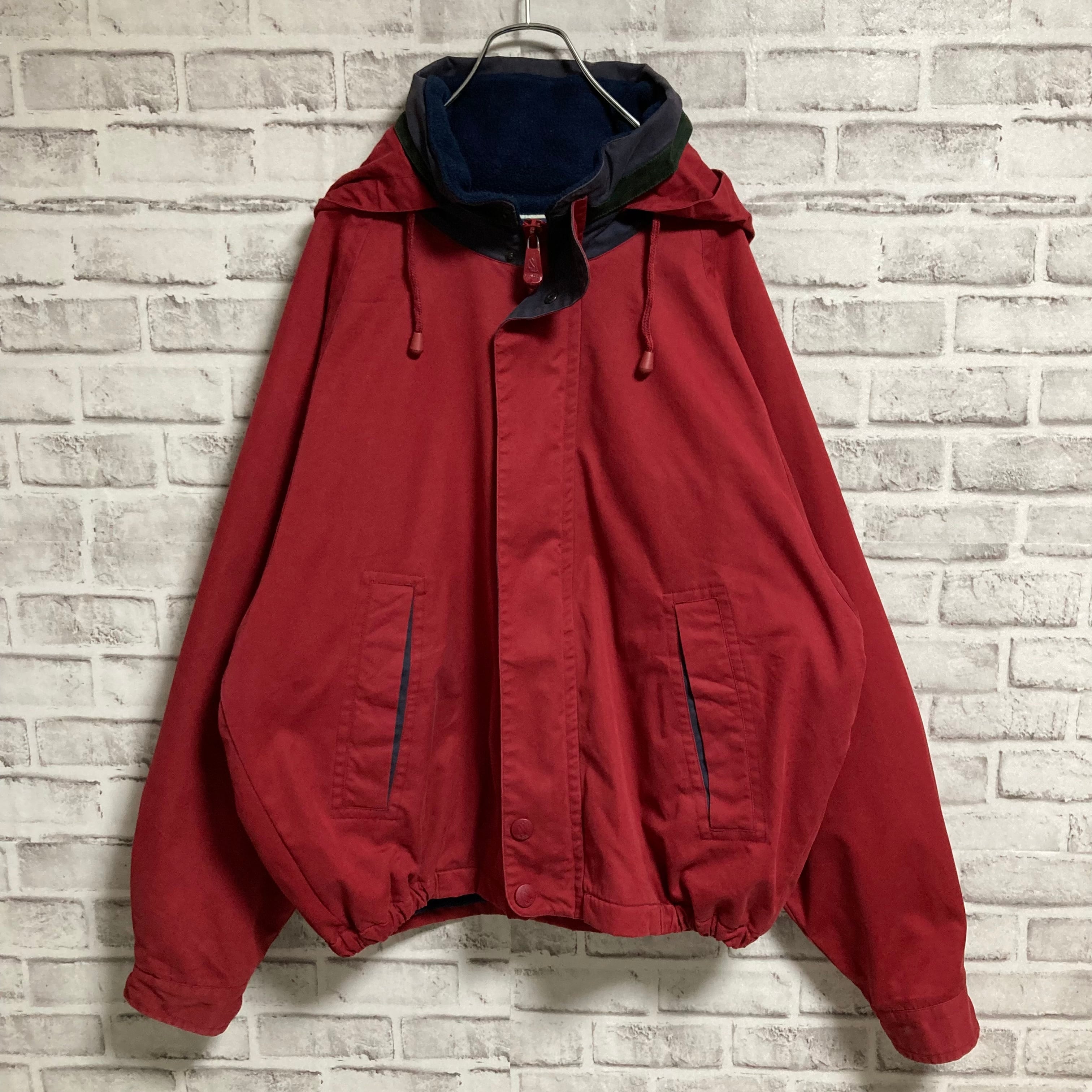 【nautica】Heavy Nylon Jacket L相当 90s “Old nautica”ノーティカ ナイロンジャケット インナーフリース  アウター アメリカ USA 古着