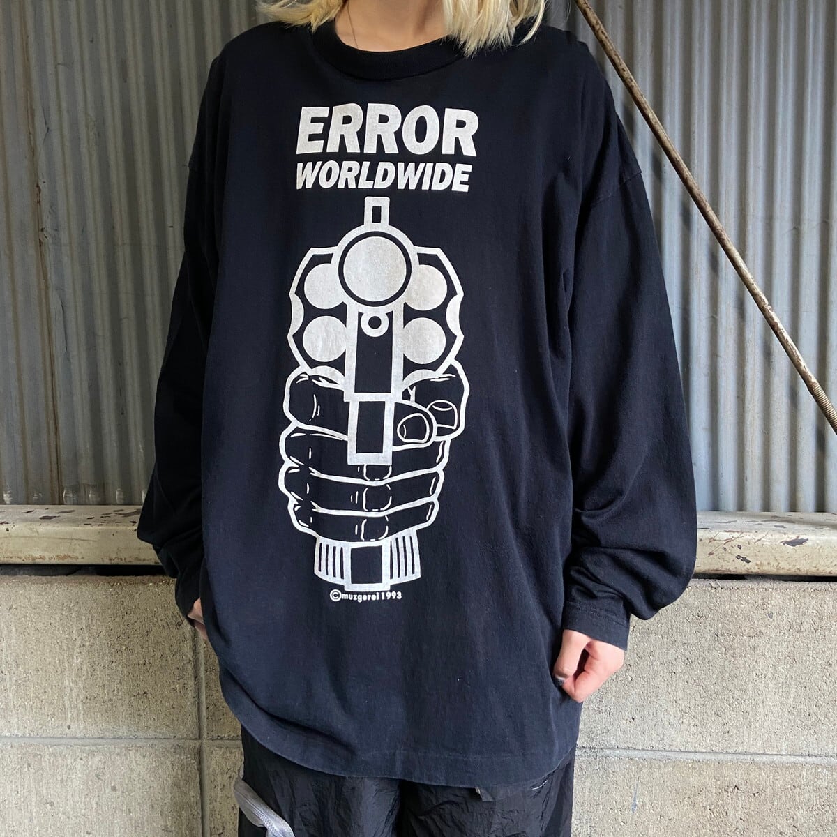 90年代 アイルランド製 ERROR WORLDWIDE MUZGEREI 1993 ロングTシャツ