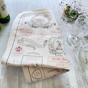 トルション フランス雑貨【 Etiquette de Vins フランスのワインラベル】キッチンクロス ティータオル Winkler ウィンクラー フランス 綿100% コットン トルション ふきん リネン  雑貨 キッチン おしゃれ