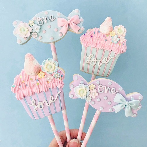 Candy icing cookie stick