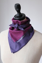 Marimekko smoky purple geometric cotton scarf