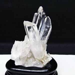 水晶 クラスター マダガスカル産 台座付属 水晶 原石 一点物 182-9381