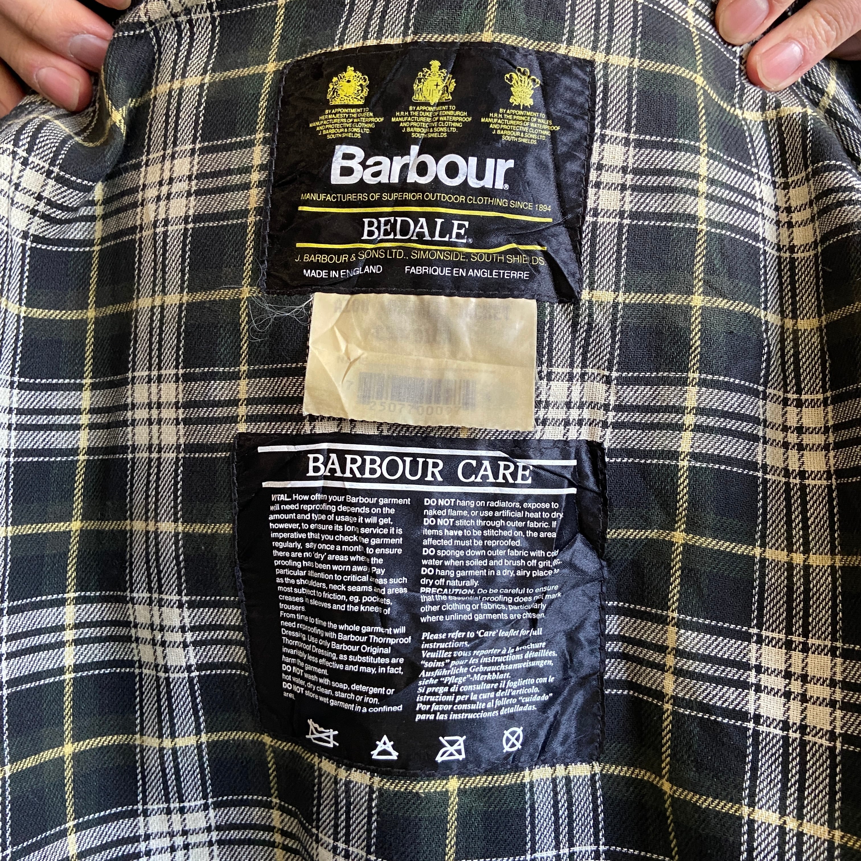 1990s Barbour bedale バブアー ビデイル c36 英国製 イ