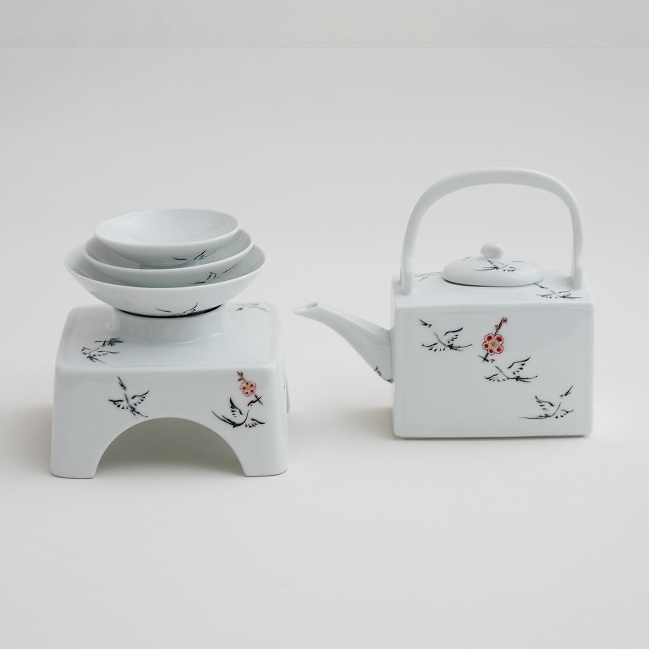 鶴松竹梅 屠蘇器 | 肥前赤絵窯元 鷹巣
