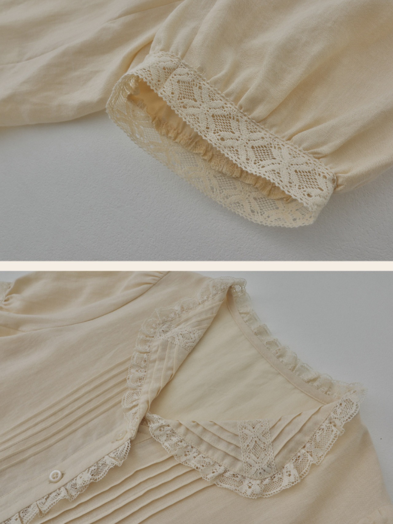 Lueur Pintuck Frill Blouse F0688