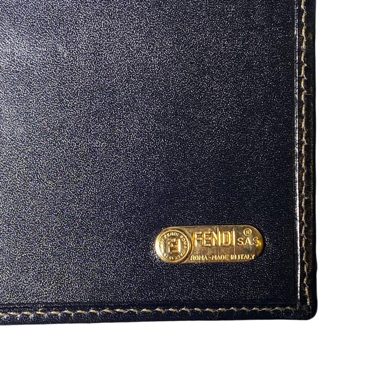 vintage FENDI canvas × leather wallet