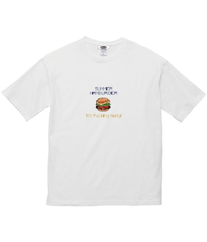 Pixel Hamburger T-SHIRT - WHITE