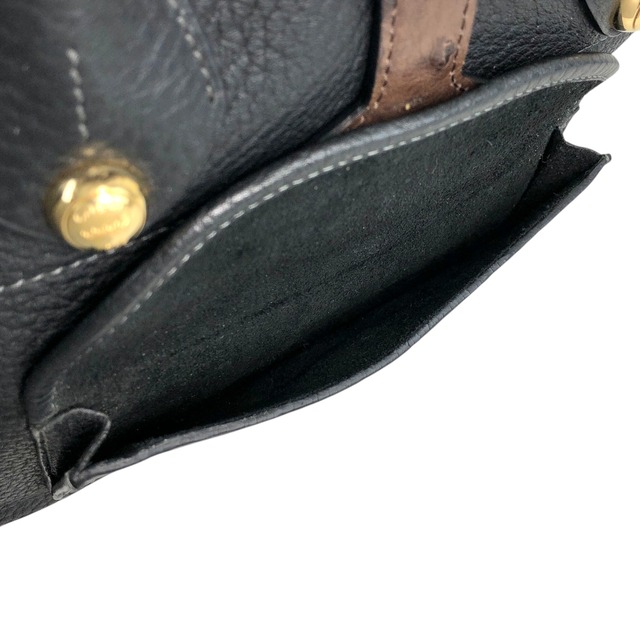 LOEWE ロエベ ショルダーバッグ ブラック アナグラム レザー コンビレザー 2WAY ボストン vintage ヴィンテージ オールド 2n8mxe