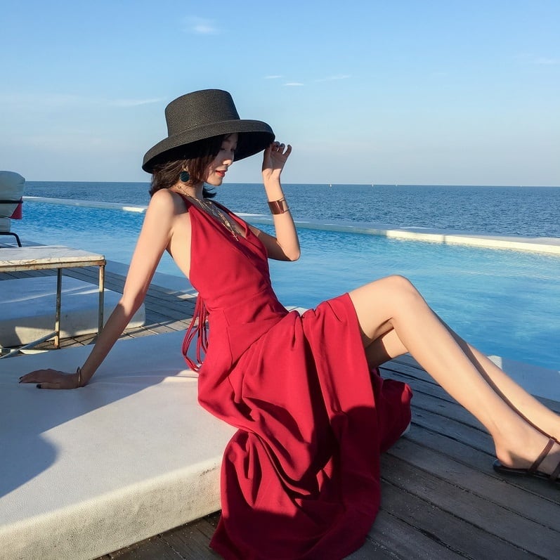 海レジャーに最適✭ロング丈ワンピース☆夏のリゾートスタイル✭ 海レジャーに最適✭ロング丈ワンピース☆夏のリゾートスタイル✭