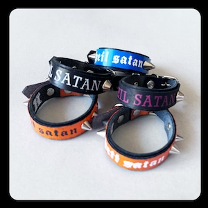 【HOAX】 HEIL SATAN LEATHER wristband