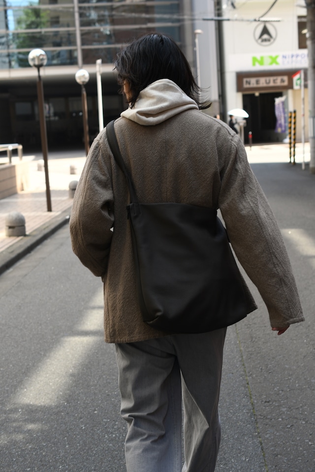 BISOWN / AFTER HOODIE ZIP UP SWEAT (TOP GRAY × OATMEAL)
