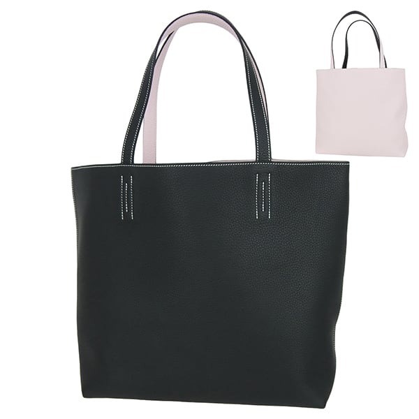 New HERMES エルメス ドゥブルセンス 45 トリヨンクレマンス ブラック ローズダーリン ハンドバッグ トートバッグ 新品