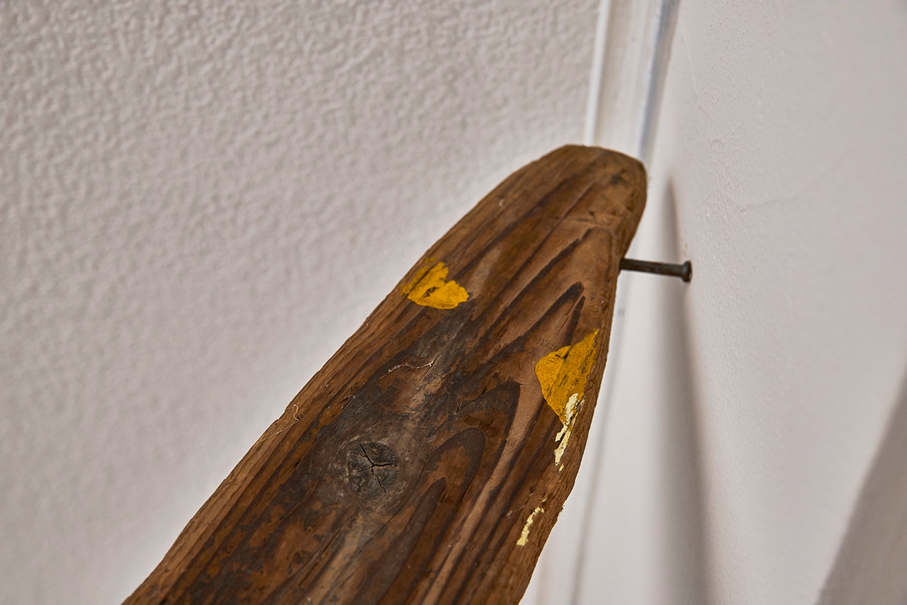 01ヴィンテージ◆スリムサイズの古い木製階段◆梯子 ハシゴ ステップ ラダー 飾り棚 古民具 古道具 レトロ