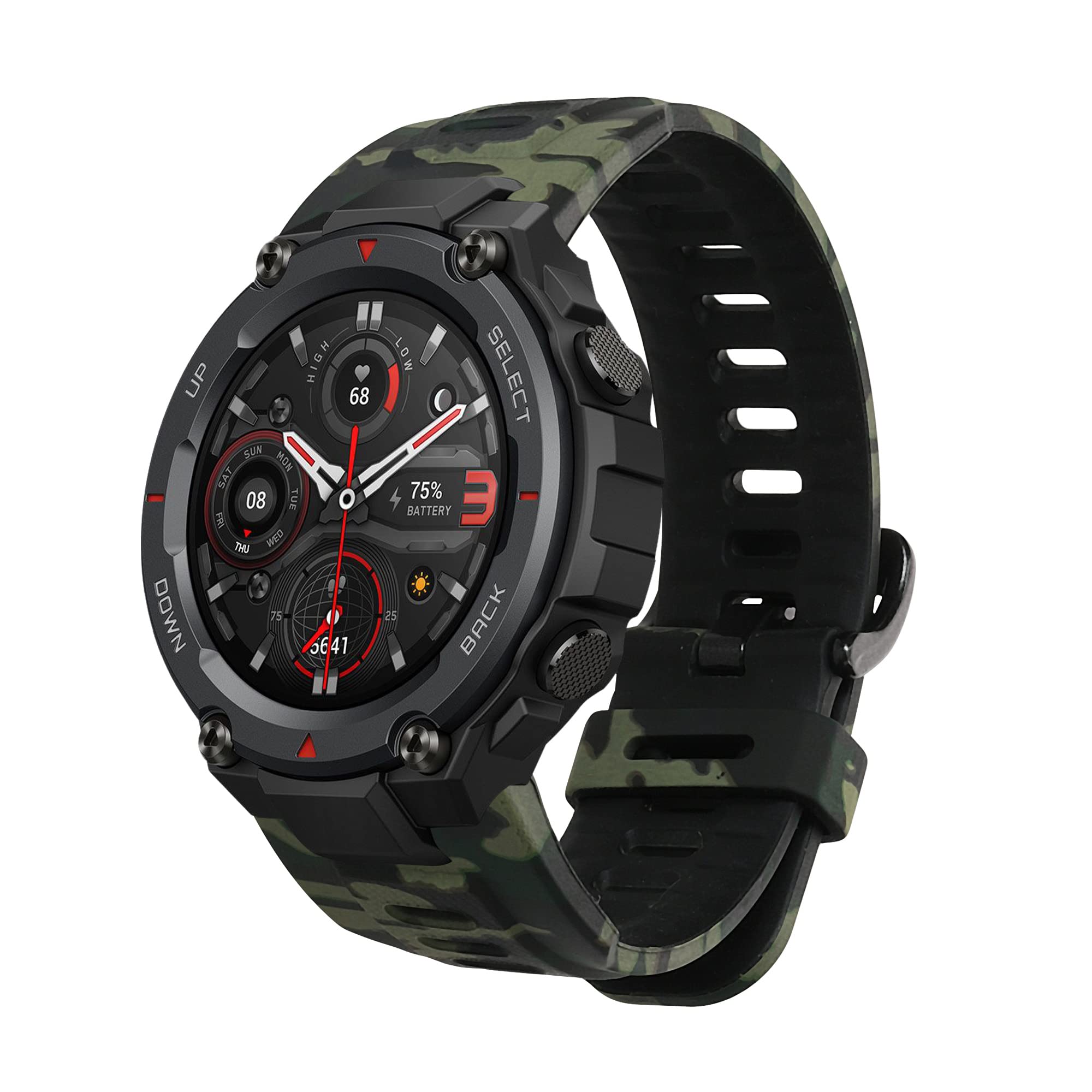 【数量限り】kwmobile Huami Amazfit T-Rex/T-Rex Pro対応 交換 アームバンド - TPU シリコン フィットネストラッカー ベルト