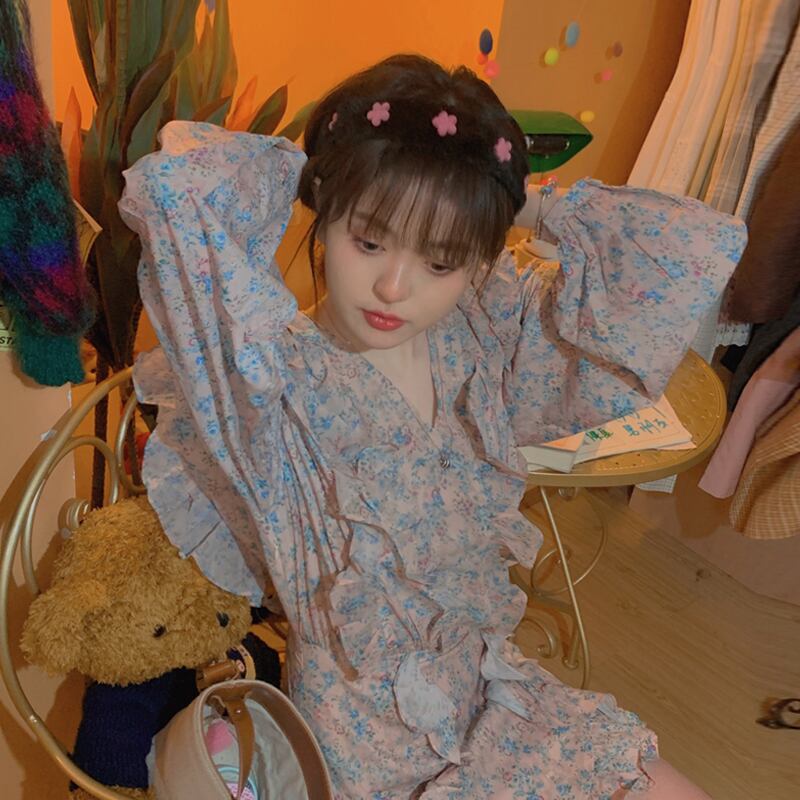 スカート サマードレス シフォンフローラル 夏物 花柄 スーパーモール90920778434