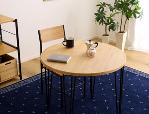 ヴィンテージ円形ダイニング3点セット